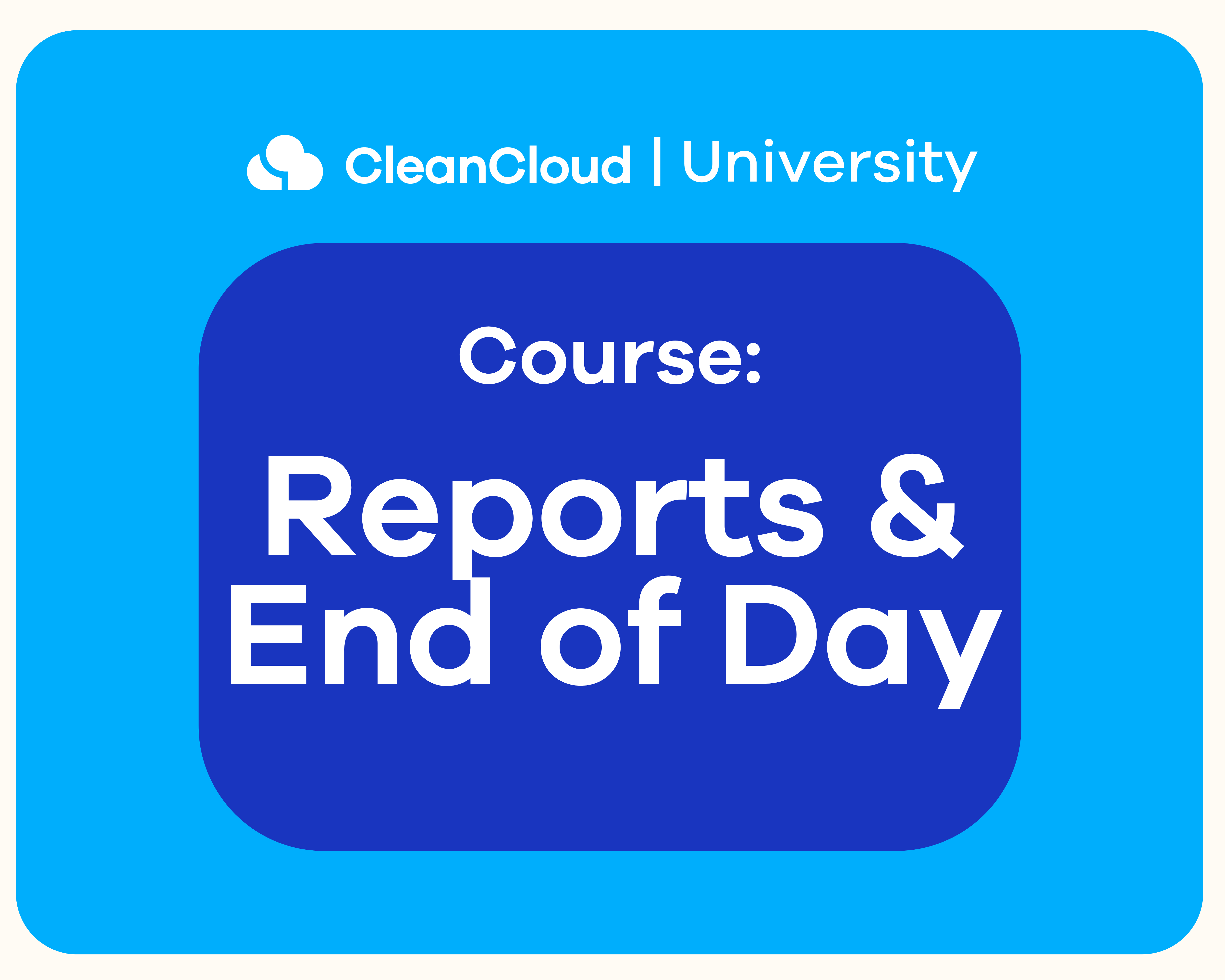 Become an expert at using CleanCloud